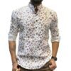Cotton Men's Printed Kurta | Shirt Type Kurta | Full Sleeve | Casual Wear | Mandarin Neck | Men's Kurta